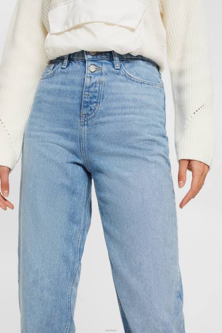 Esprit denim naised sinine hele pesu banaaniga kõrguvad teksad Z24R321