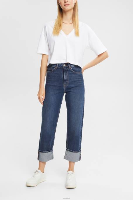 Esprit denim naised sinine keskmine pesu keskmise kõrgusega lõdvestunud teksapüksid Z24R325