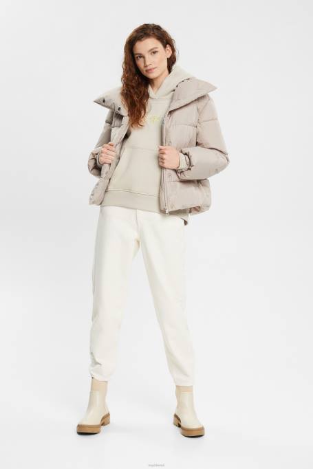 Esprit dressipluusid ja pusad naised hele taupe kängurutaskuga kapuuts Z24R350