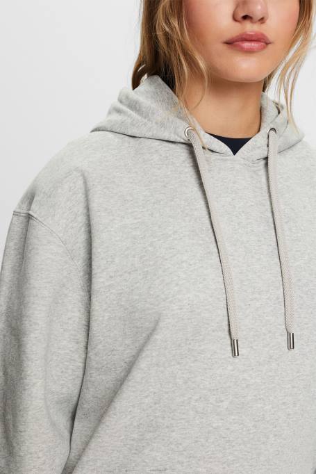 Esprit dressipluusid ja pusad naised helehall taaskasutatud: ülisuur kapuuts Z24R30