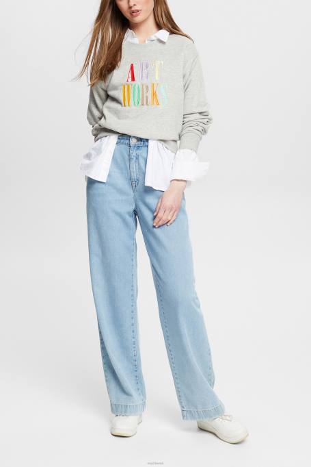 Esprit dressipluusid ja pusad naised helehall vabaaja loosungiga dressipluus Z24R540