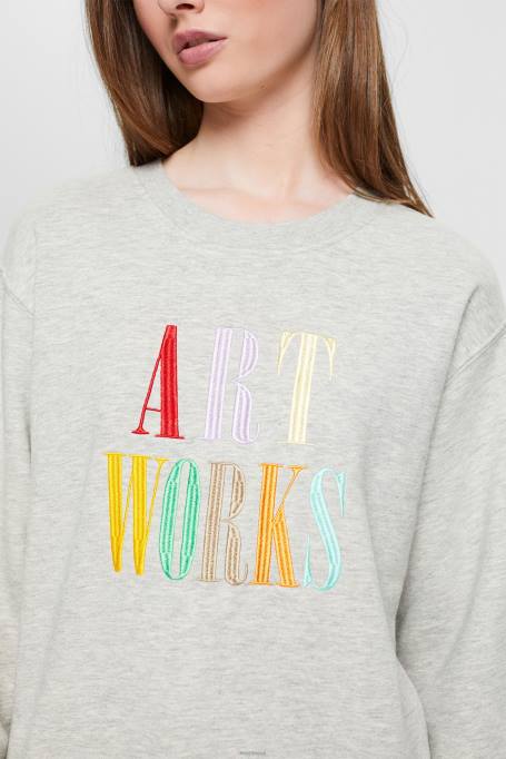 Esprit dressipluusid ja pusad naised helehall vabaaja loosungiga dressipluus Z24R540