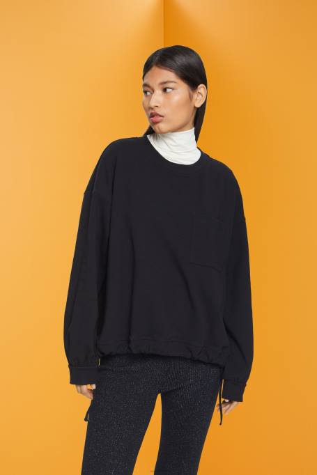 Esprit dressipluusid ja pusad naised must nööriga dressipluus Z24R401