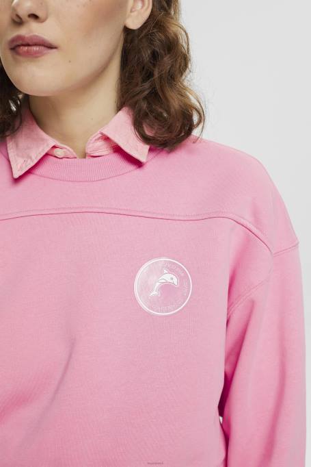 Esprit dressipluusid ja pusad naised roosa kärbitud dressipluus Z24R157