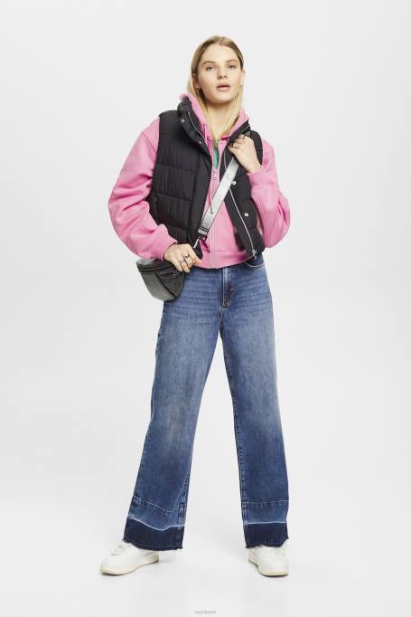 Esprit dressipluusid ja pusad naised roosa kärbitud lukuga kapuuts, mille tagaküljel on logotrük Z24R167