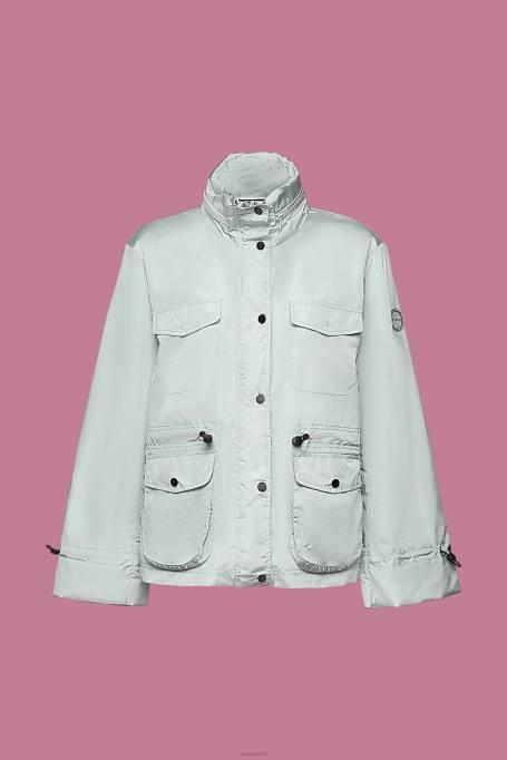 Esprit jakid naised hele vesiroheline taaskasutatud: kapuutsiga vihmajope Z24R95