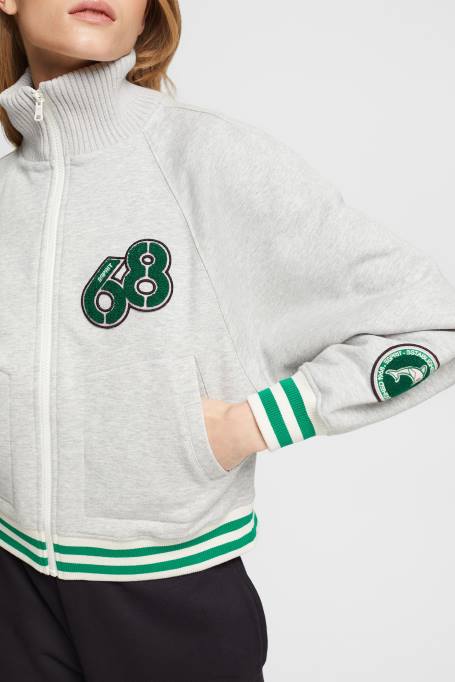 Esprit jakid naised helehall ülikooli jope Z24R416