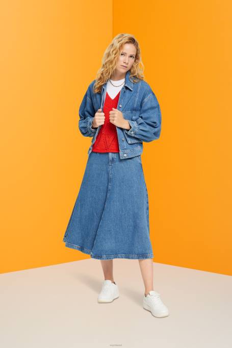 Esprit jakid naised sinine keskmine pesu teksajakk Z24R549