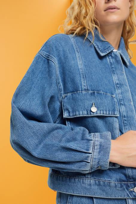 Esprit jakid naised sinine keskmine pesu teksajakk Z24R549