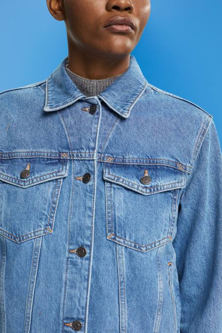 Esprit jakid naised sinine keskmine pesu teksajakk Z24R553