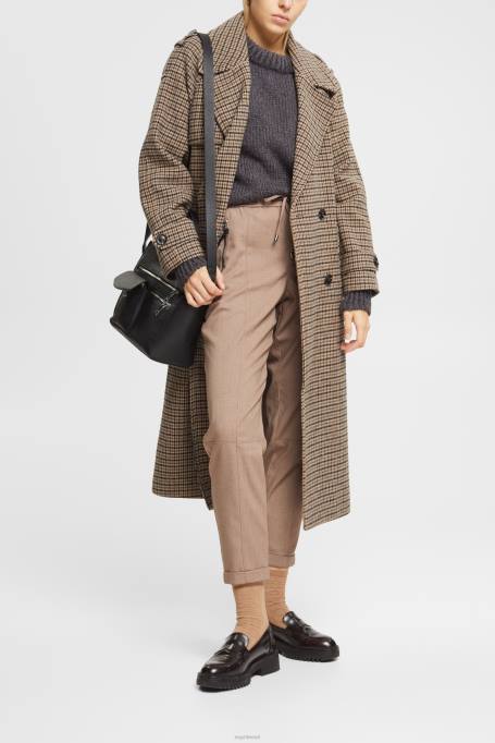 Esprit jooksjad naised taupe jooksja stiilis püksid Z24R445