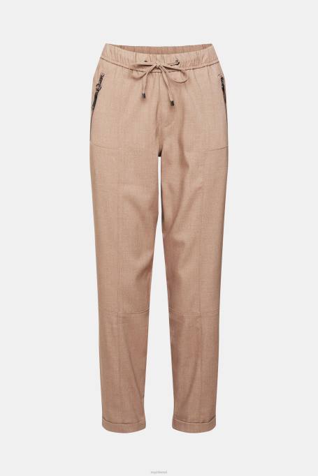 Esprit jooksjad naised taupe jooksja stiilis püksid Z24R445