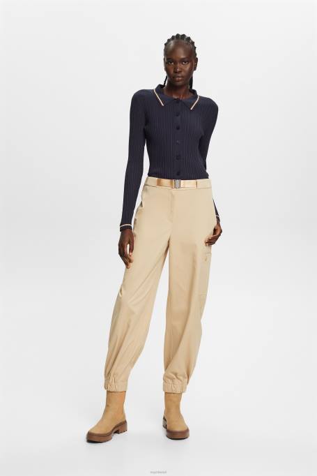 Esprit kampsunid naised bensiin sinine nööbiga ees kootud polo top Z24R22