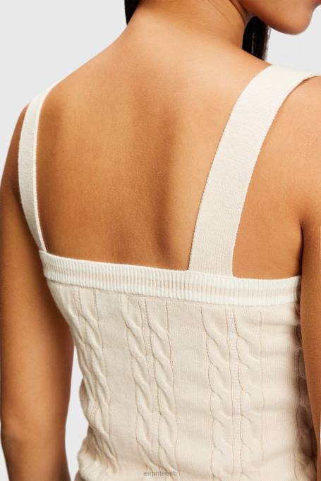 Esprit kampsunid naised helebeež delfiini logoga kaabel kampsun kamisole Z24R409