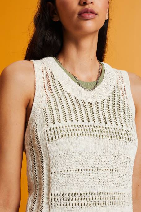 Esprit kampsunid naised jää Mouline varrukateta kampsun, puuvillasegu Z24R107