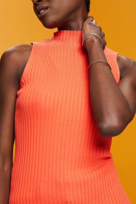 Esprit kampsunid naised koralloranž soonik, varrukateta kampsun, linasegu Z24R110