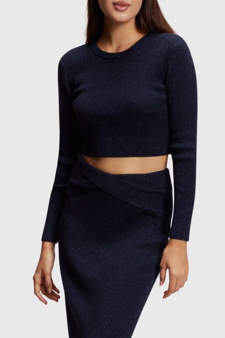 Esprit kampsunid naised merevägi seljaga keeratud metallist kampsun Z24R358