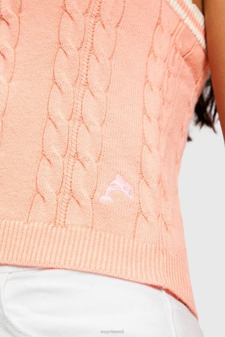 Esprit kampsunid naised roosa delfiini logoga kaabel kampsun kamisole Z24R410