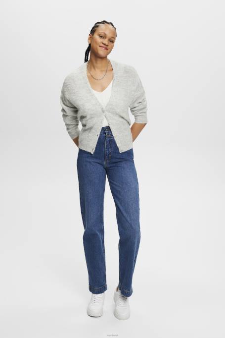 Esprit kampsunid naised valkjas kootud v-kaelusega linane topp Z24R305