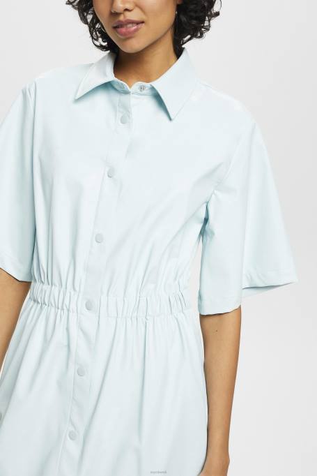 Esprit Kleidid naised hele vesiroheline kunstnahast särk kleit Z24R295