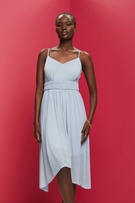 Esprit Kleidid naised helesinine lavendel elastne vöökoht võrkkleit Z24R66