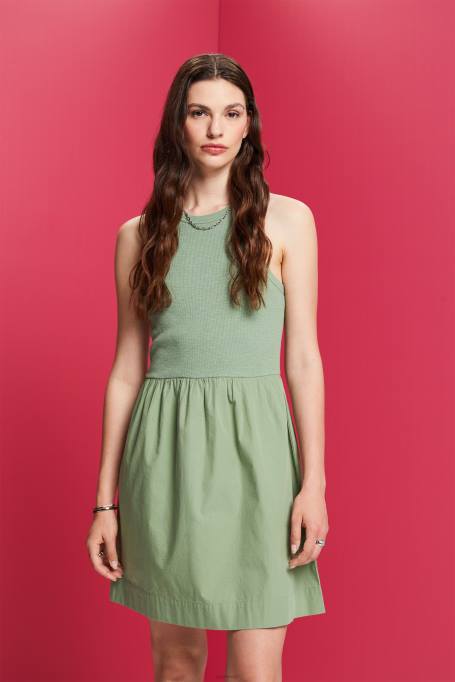 Esprit Kleidid naised kahvatu khaki kangassegust minikleit Z24R70