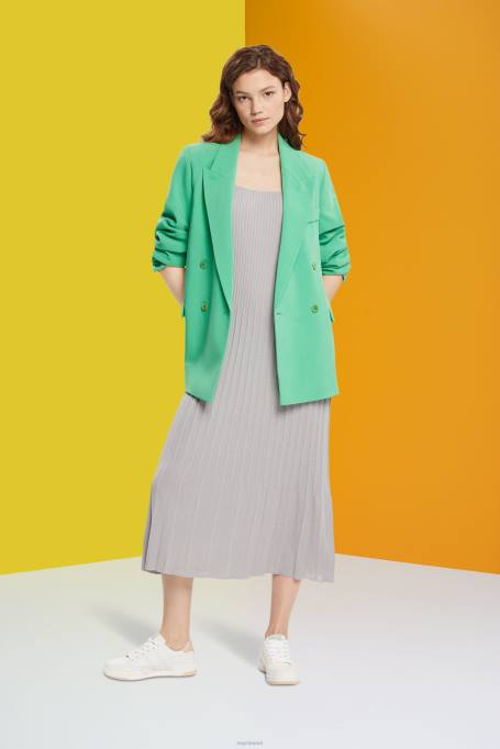 Esprit Kleidid naised keskmine hall plisseeritud rihmaga kleit Z24R490