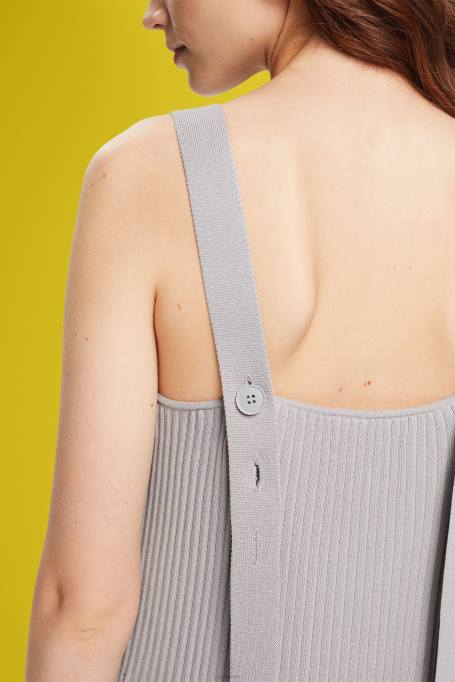 Esprit Kleidid naised keskmine hall plisseeritud rihmaga kleit Z24R490