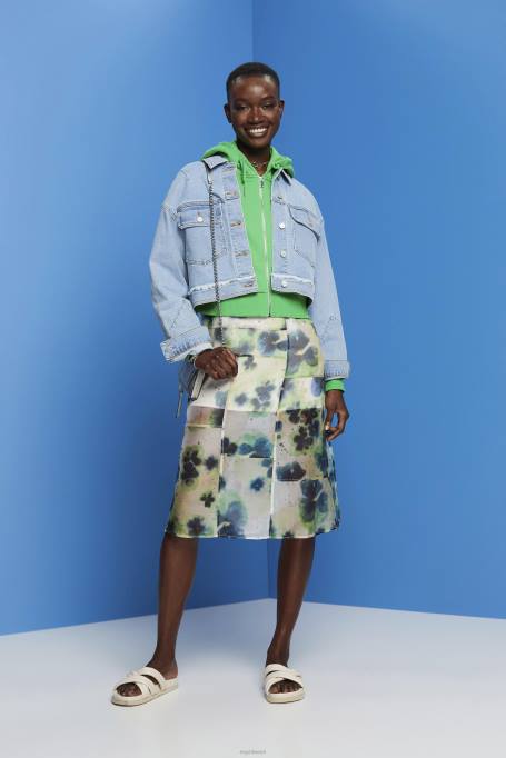 Esprit Kleidid naised kollane mustriga organza midi kleit Z24R197