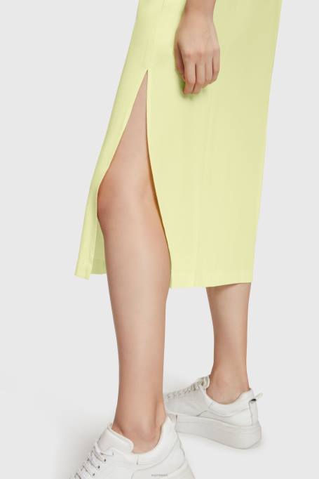 Esprit Kleidid naised laimikollane rayon siidist tank kleit Z24R452