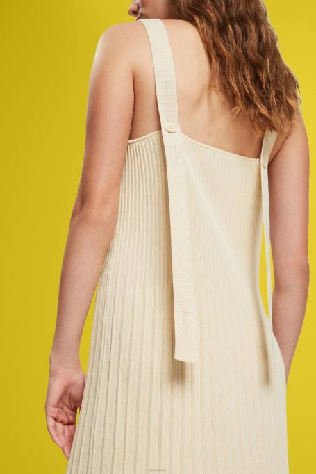 Esprit Kleidid naised liiv plisseeritud rihmaga kleit Z24R492