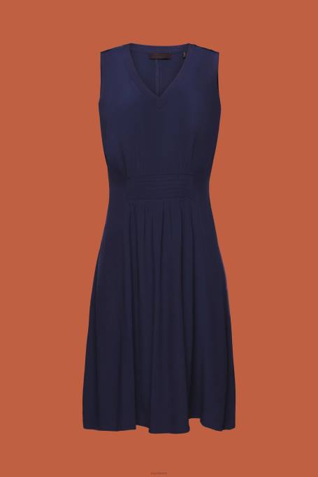 Esprit Kleidid naised merevägi minikleit smockeeritud vöökohaga Z24R228