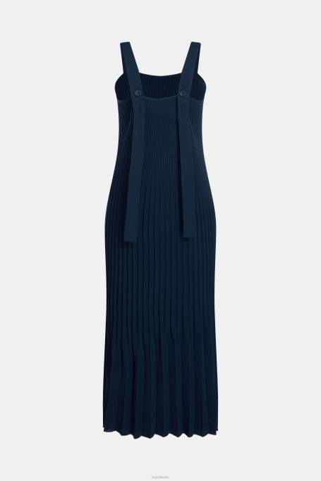 Esprit Kleidid naised merevägi plisseeritud rihmaga kleit Z24R388