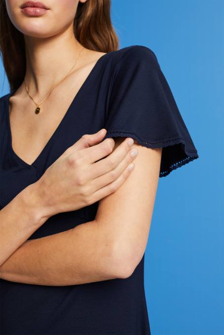 Esprit Kleidid naised merevägi varrukatega trikookleit Z24R64