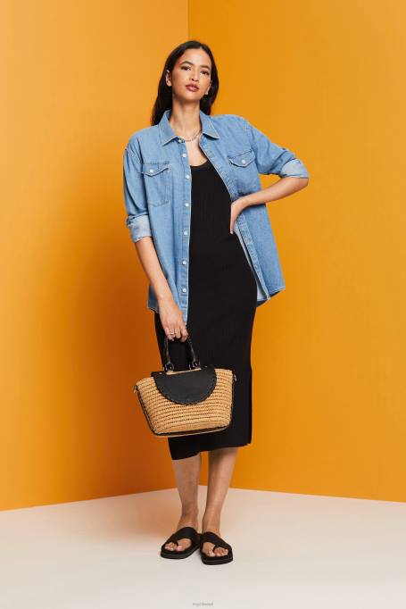 Esprit Kleidid naised must soonikkoes kleit, linasegu Z24R113