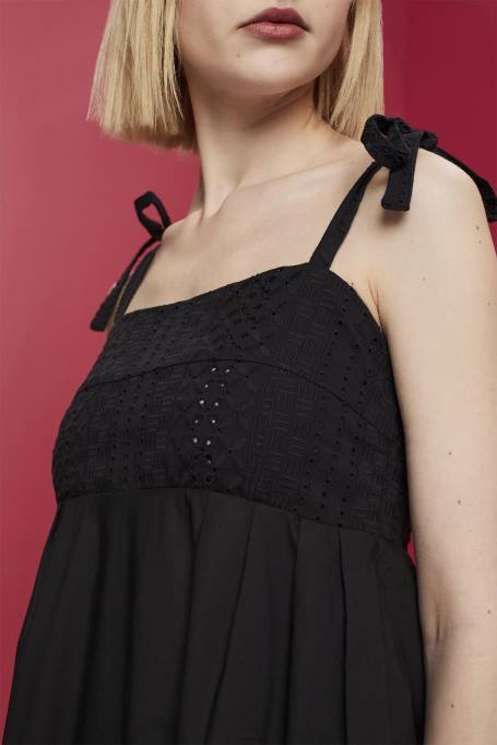 Esprit Kleidid naised must tikandiga midikleit, lenzing ecovero Z24R204