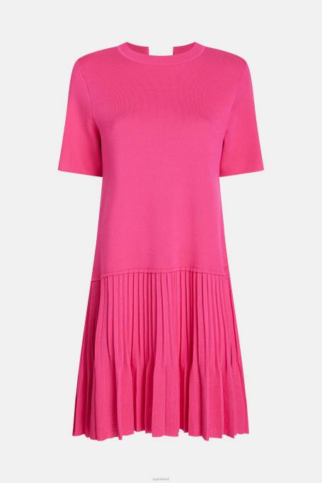 Esprit Kleidid naised roosa fuksia plisseeritud peplum kleit Z24R380