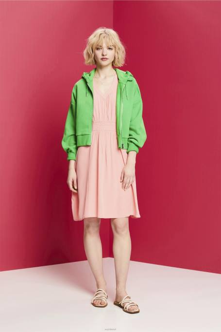 Esprit Kleidid naised roosa minikleit smockeeritud vöökohaga Z24R229