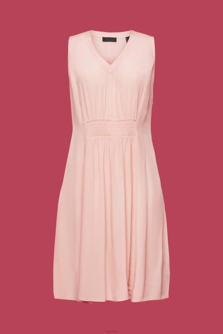 Esprit Kleidid naised roosa minikleit smockeeritud vöökohaga Z24R229