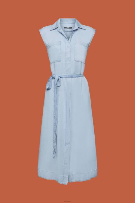 Esprit Kleidid naised sinine hele pesu kootud kleidid Z24R181