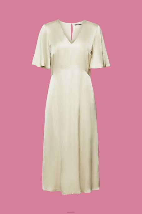 Esprit Kleidid naised tolmune roheline satiinist midi kleit Z24R55