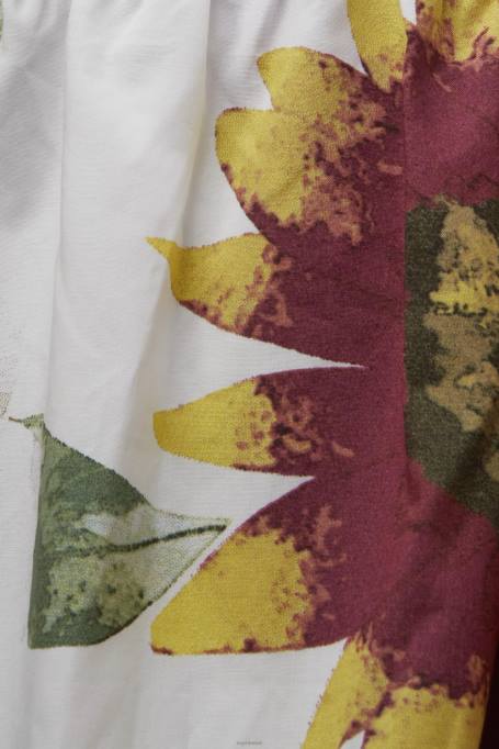 Esprit Kleidid naised valge õlavaba mustriga popliinist minikleit Z24R178