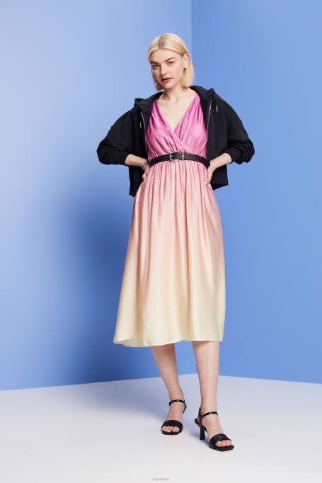 Esprit Kleidid naised valge mustriga midi kleit, lenzing ecovero Z24R76