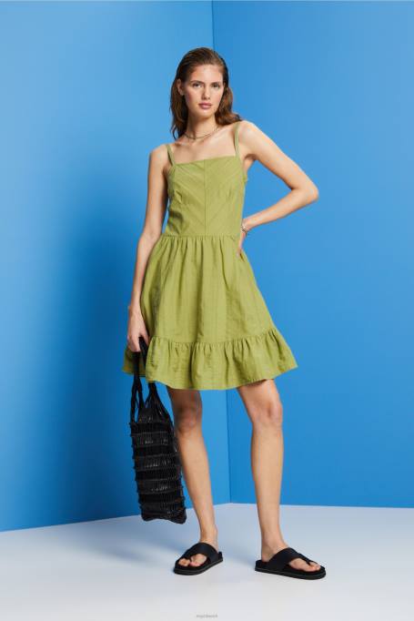 Esprit Kleidid naised valge puuvillane minikleit Z24R42