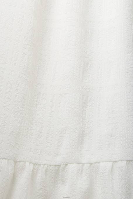 Esprit Kleidid naised valkjas kerge õhupallivarrukatega midikleit Z24R294