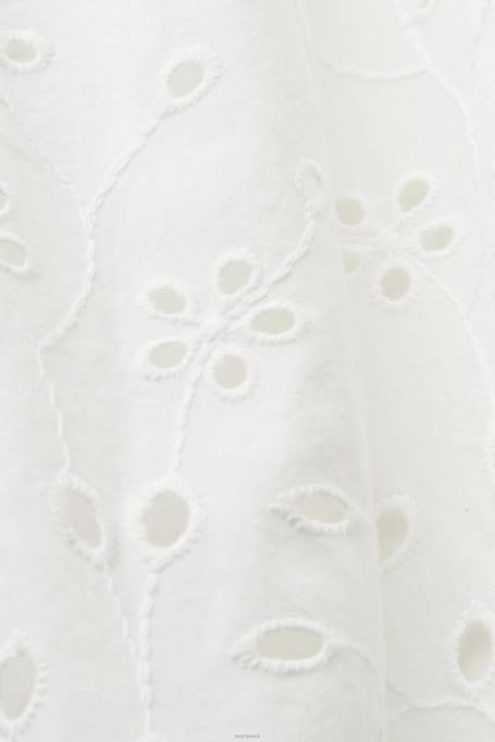 Esprit Kleidid naised valkjas puuvillane pitskleit Z24R191