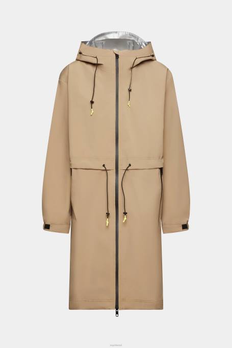 Esprit mantlid naised kaamel nööriga kapuutsiga vihmamantel Z24R306