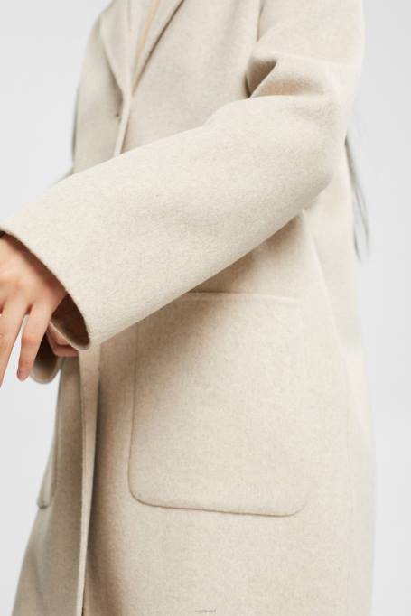 Esprit mantlid naised kreem beež villasegu mantel Z24R561