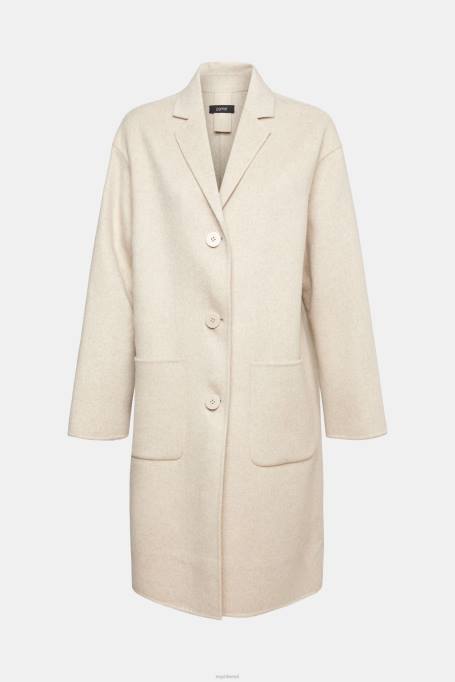 Esprit mantlid naised kreem beež villasegu mantel Z24R561