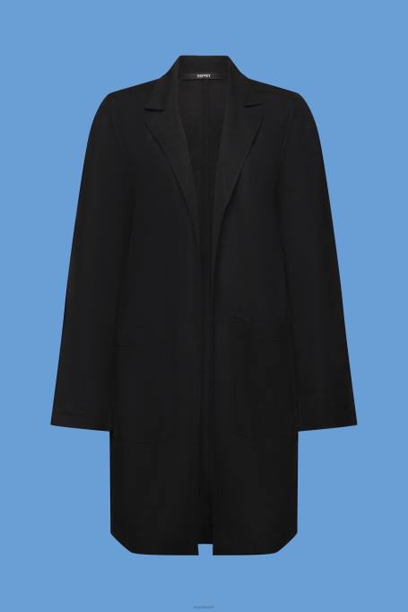 Esprit mantlid naised must pikk jersey bleiser, lenzing ecovero Z24R240